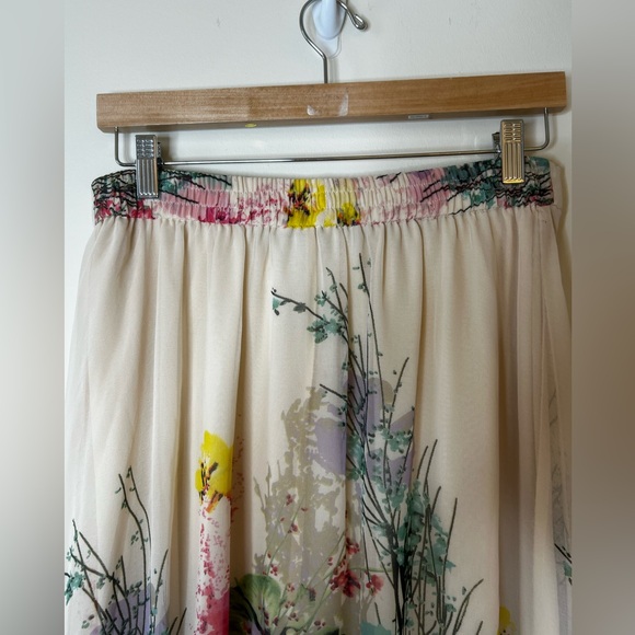 MIX NOUVEAU Pleated Floral  Bright multicolored Skirt Size M - Picture 5 of 6